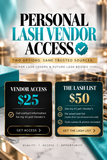 Personal lash vendor access